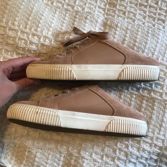 Vince Kess Backless Leather and Suede Sneakers - Picture 5 of 8